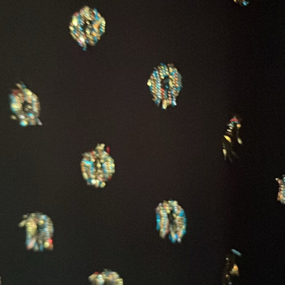 Loft romantic black blouse with metallic design. SZ M - Picture 4 of 8